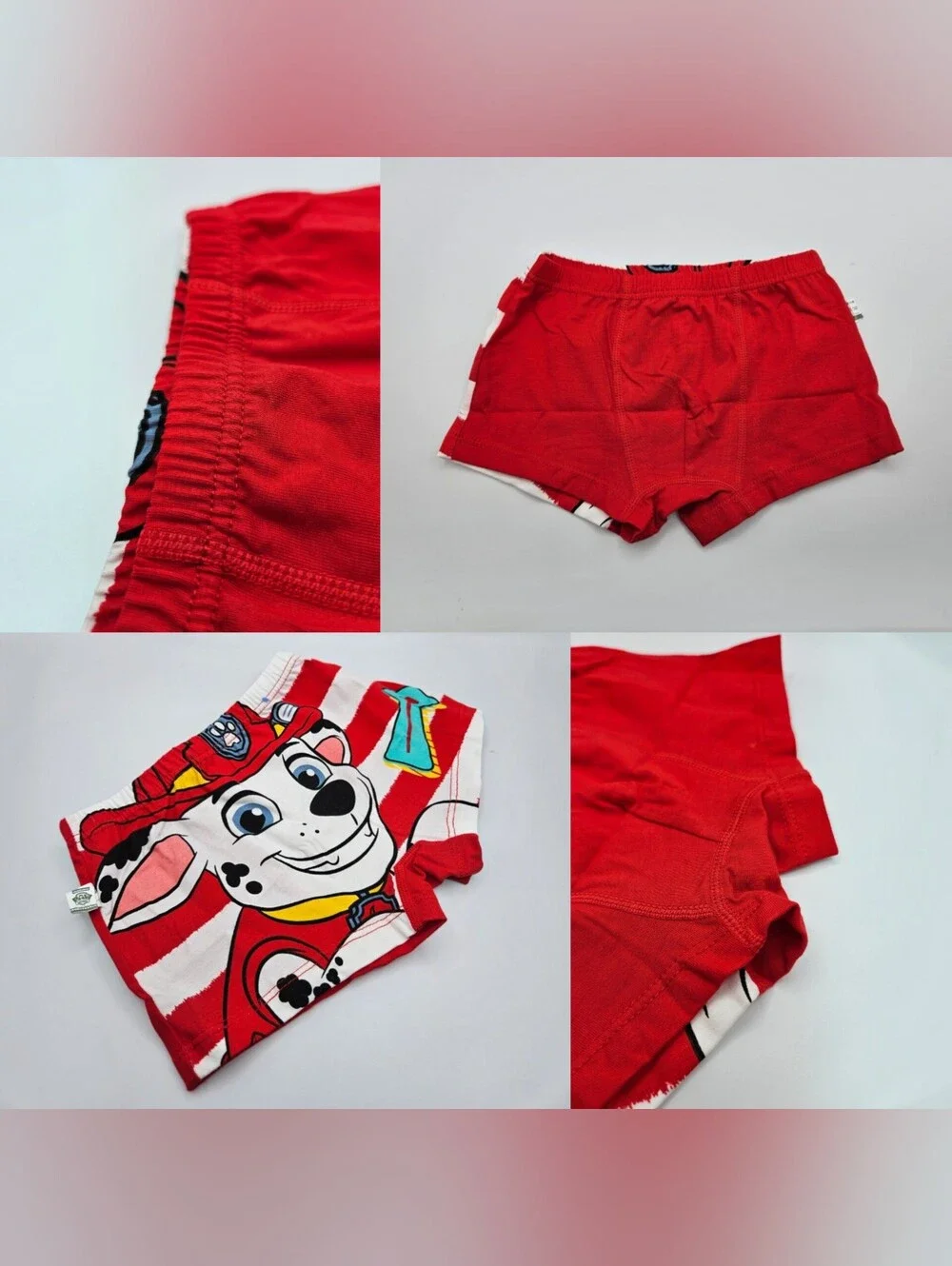Kids Paw Patrol Striped Boxer Briefs 4 Pack Toddler Cotton Underwear 3T & 4T